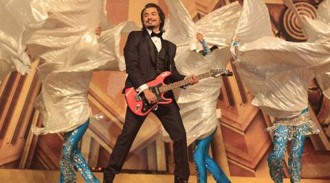 Ali Zafar performed at the 20th Annual Life OK Screen Awards held in Mumbai tonight. (IE Photo)