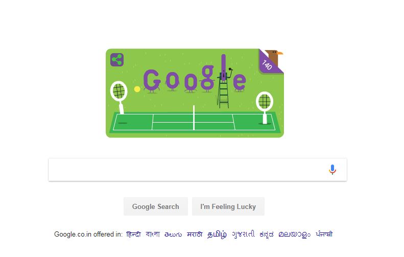Google celebrates 140 years of Wimbledon with traditional purple, green doodle Trending News