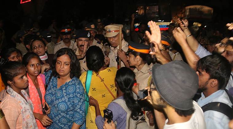 Protest at Aarey. (Express Photos by Amit Chakravarty)