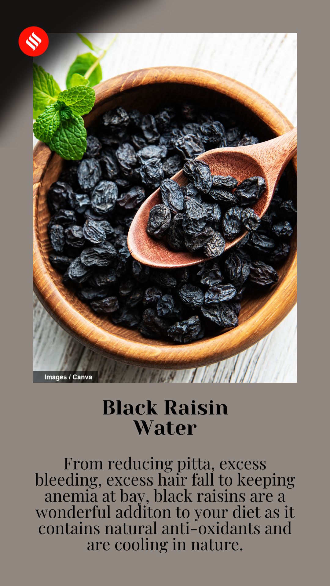 Black Raisin Water From reducing pitta, excess bleeding, excess hair