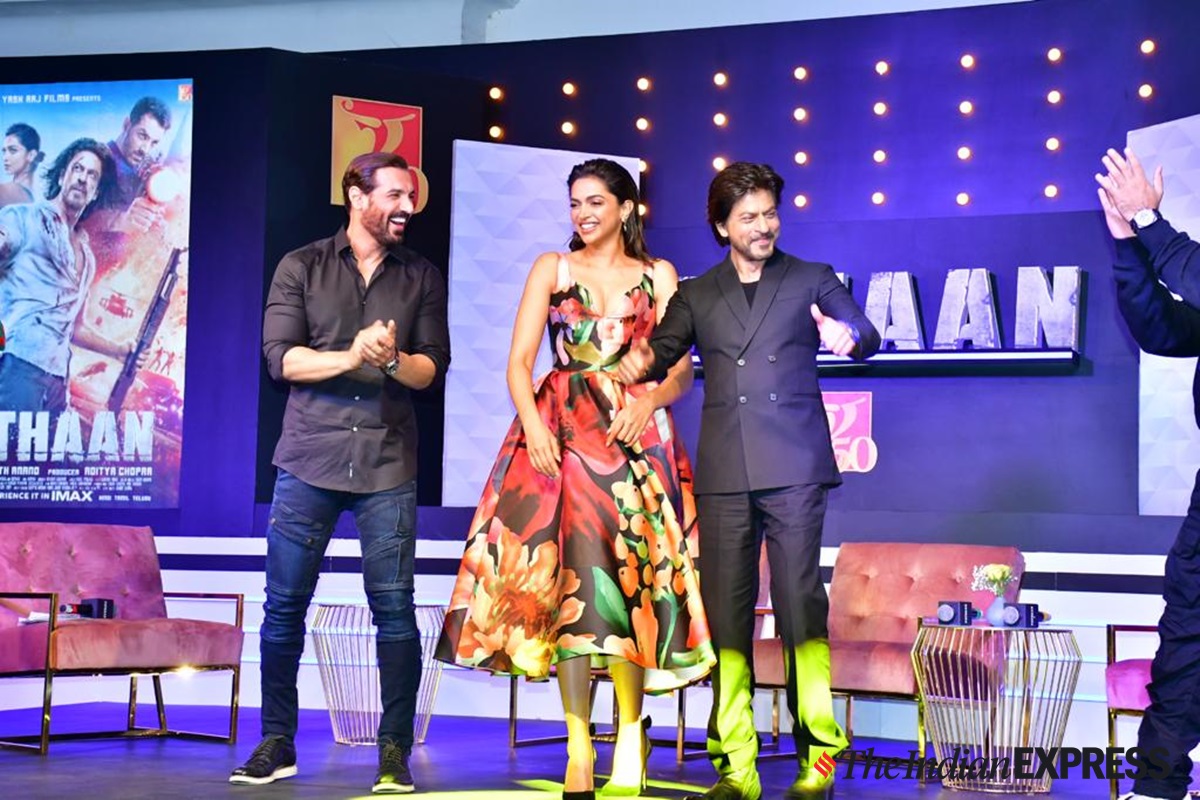Pathaan press meet Shah Rukh Khan keeps it dapper in black suit