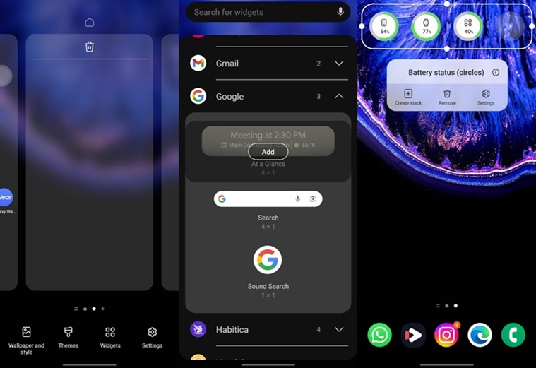 One UI 5 How to create widget stack and save home screen space Technology News The Indian