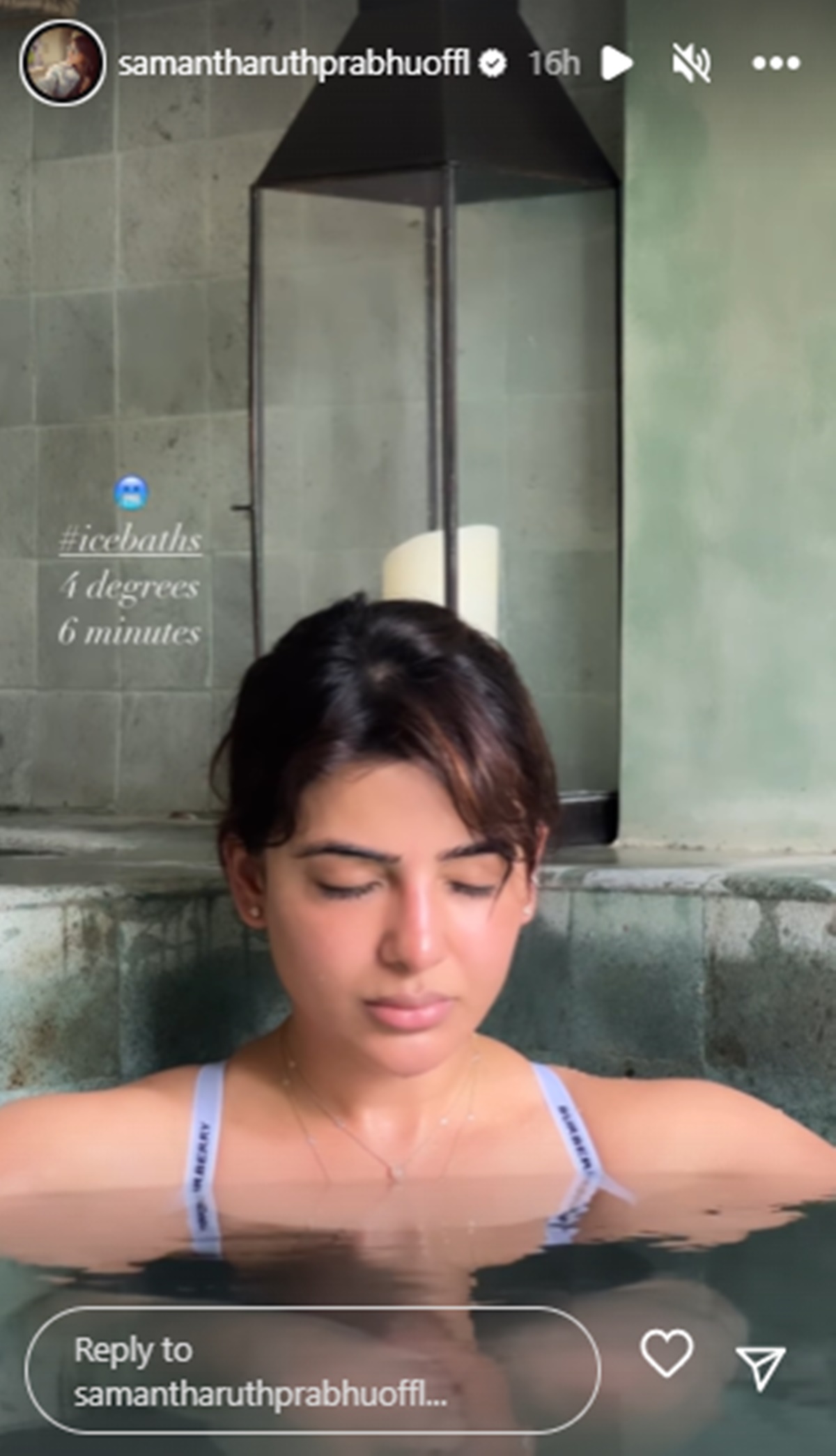 Samantha Ruth Prabhu takes ice bath at 4 degrees for six minutes; how