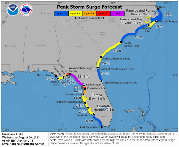storm surge idalia