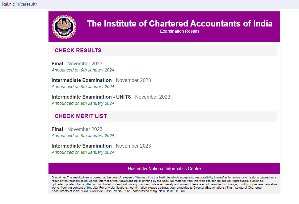 icai.ca.in foundation result link