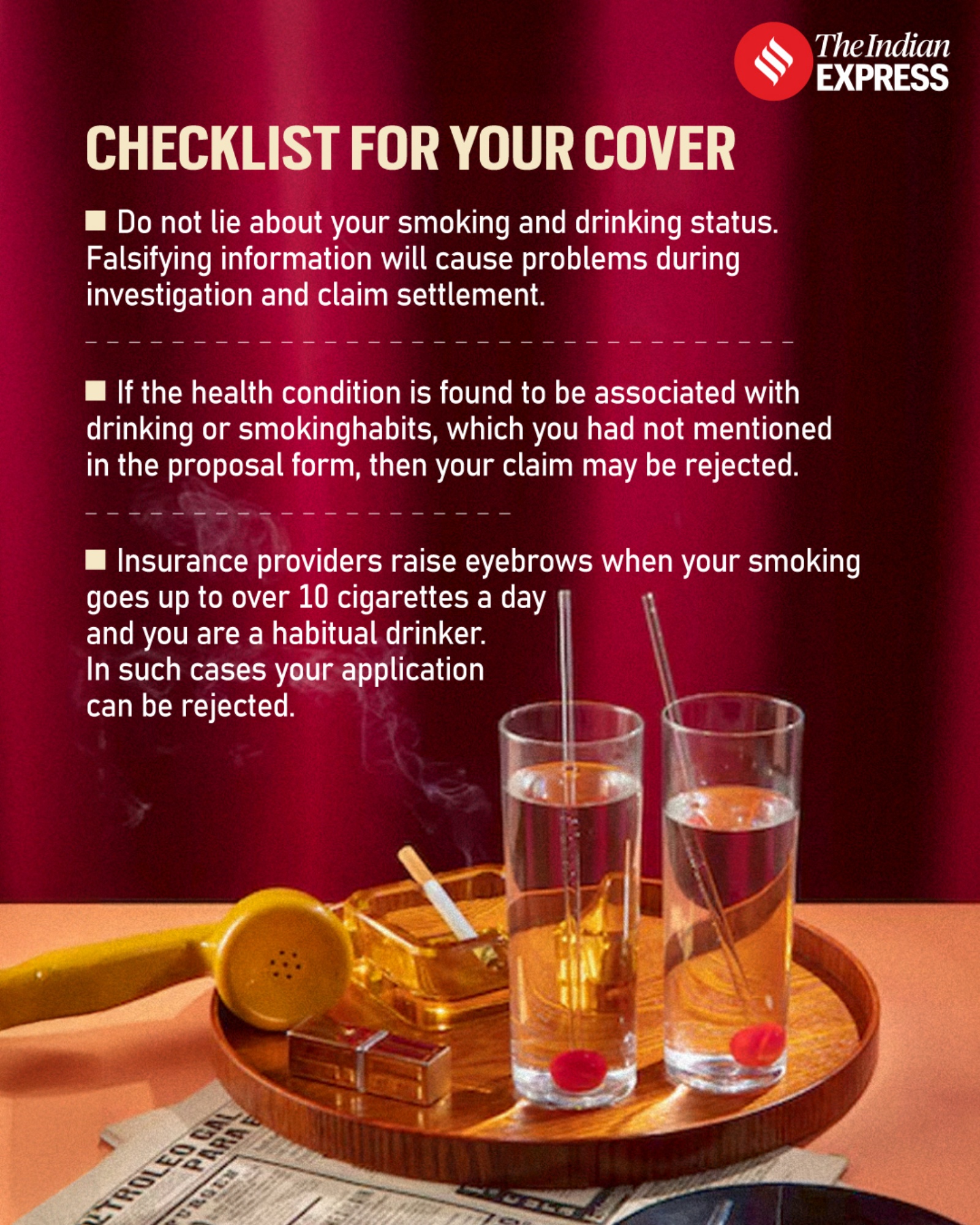 Do smoking and drinking impact your health insurance? Health and