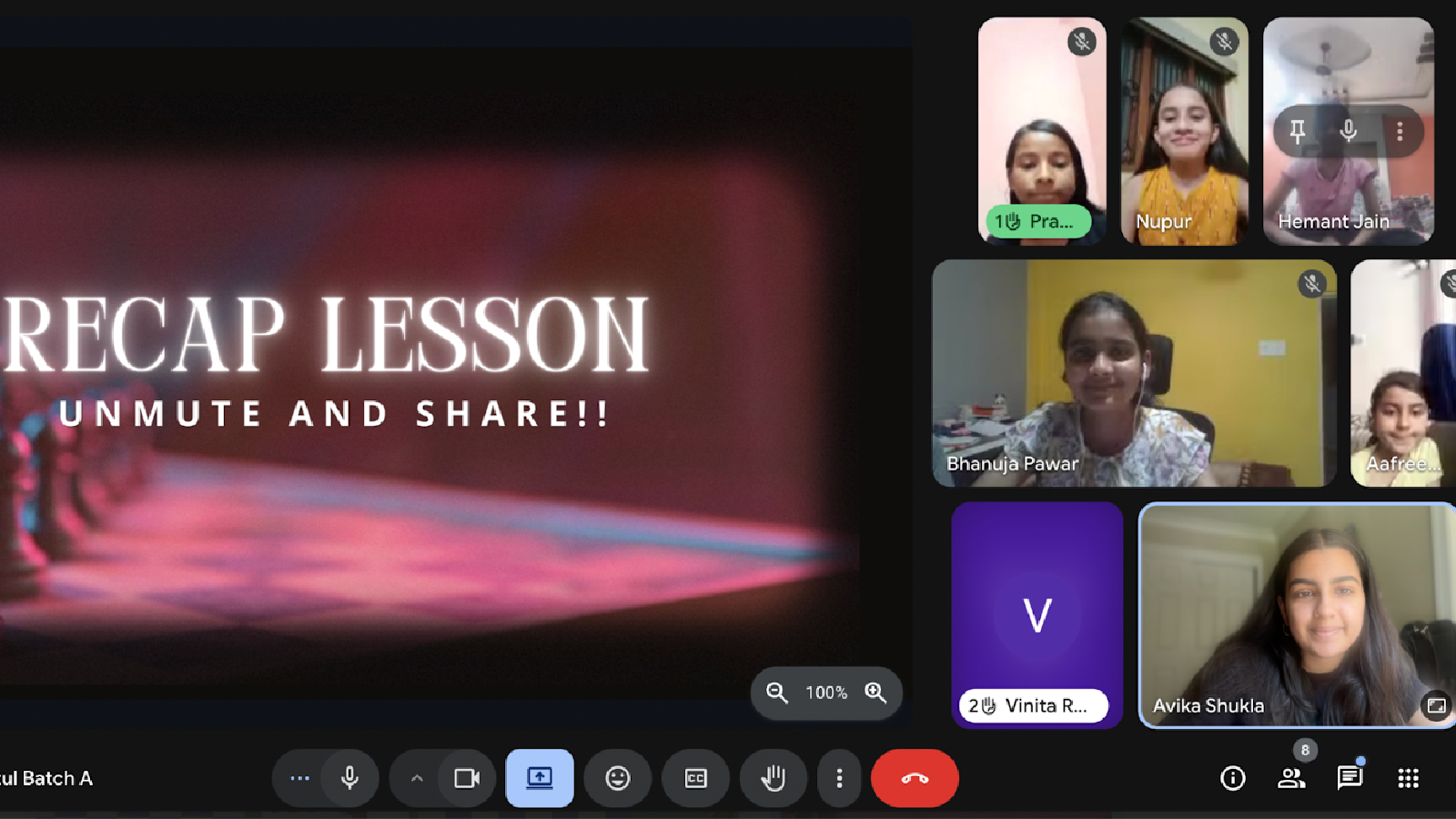 A regular online session for Checkmate Betul lasts for around 90 minutes with one of the mentors hosting the session where they explain basic concepts like pins, forks and checkmating patterns via Google Meet.